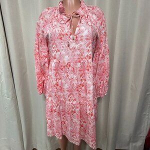 Tommy Bahama Paradise Pink and White Floral Dress